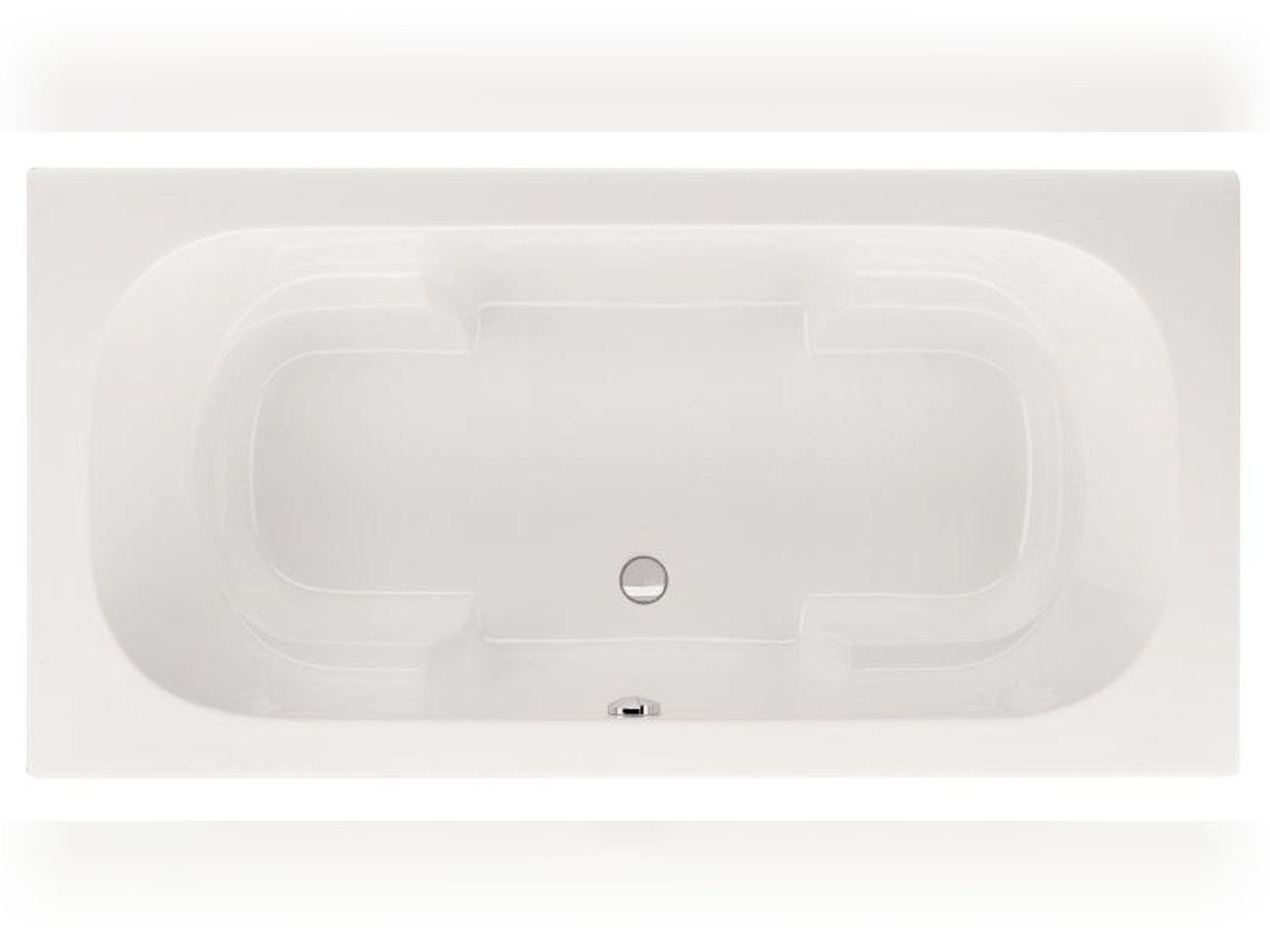 Schr&ouml;der Badewanne rechteck wei&szlig;, 180x90x48,5 cm Miranda