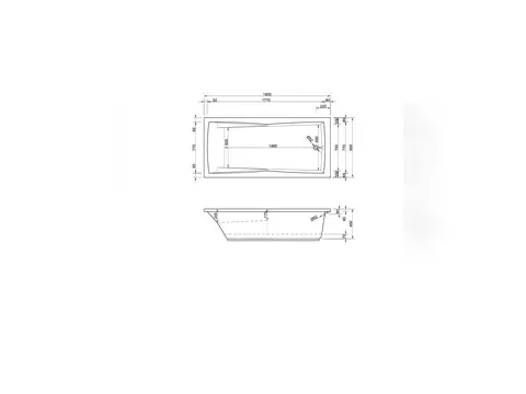 Schröder Badewanne rechteck weiß, 190x90x45cm...