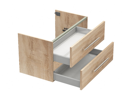 Aqua Bagno Flex 2.0 Unterschrank 80cm Eiche Gold 2 Blum...