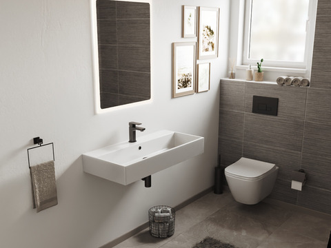 Aqua Bagno Quadra Keramik Waschtisch 90cm weiß Waschbecken 3.30.90.1