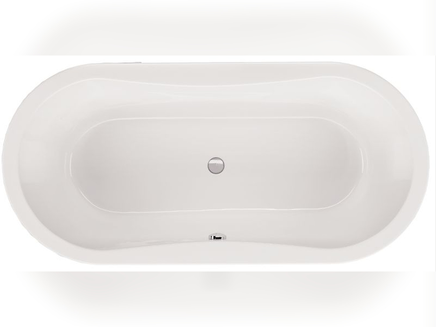 Schr&ouml;der Badewanne oval wei&szlig;, 170x75x48,5cm Gomera170