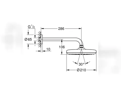 Tempesta 210 Kopfbrause-Set 286 mm