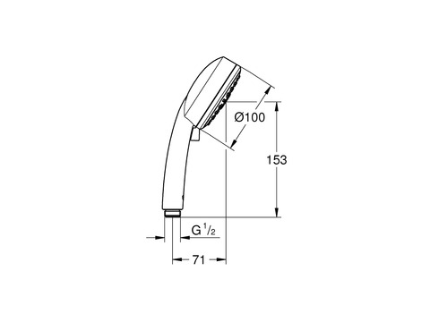 Vitalio Comfort 100 Handbrause 3 Strahlarten