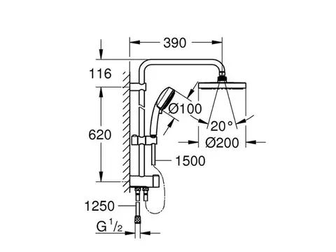 TEMPESTA COSMOPOLITAN SYSTEM 200 SHOWER SYSTEM WITH...
