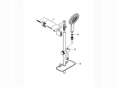 RAINSHOWER SMARTACTIVE 130 BRAUSESTANGENSET 3 STRAHLARTEN