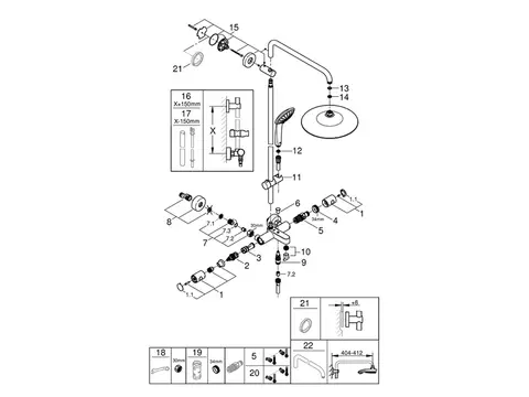 EUPHORIA SYSTEM 260 DUSCHSYSTEM MIT...