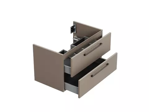 Angular Waschtischunterschrank 80, Cappuccino Matt Lackiert