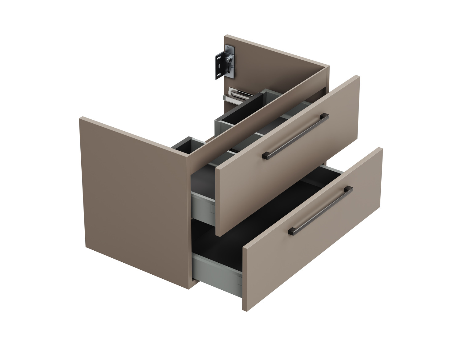 Angular Waschtischunterschrank 80, Cappuccino Matt Lackiert