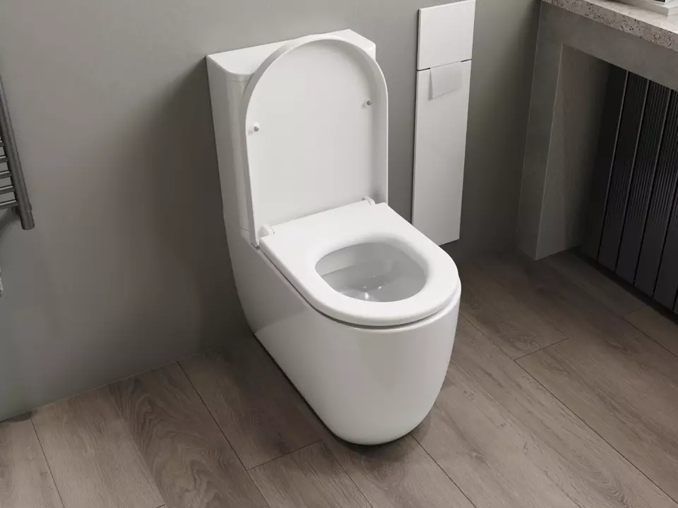 Stand WC Toilette - sp&uuml;lrandlos - inkl. abnehmbaren Softclose Toiletten-Sitz - Keramik - 10.35.10.01.K
