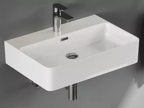 Aqua Bagno Pure Essence Waschbecken 61cm Keramik weiß