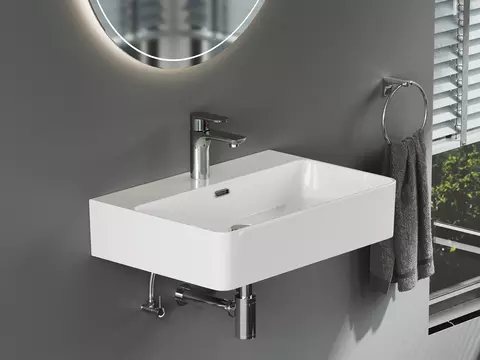 Aqua Bagno Pure Essence Waschbecken 61cm Keramik weiß