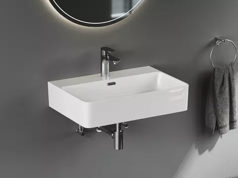Aqua Bagno Pure Essence Waschbecken 61cm Keramik weiß