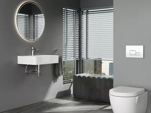 Aqua Bagno Pure Essence Waschbecken 61cm Keramik weiß