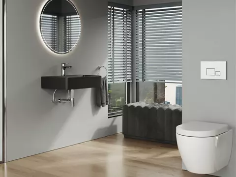 Aqua Bagno Pure Essence Waschbecken 61cm Keramik weiß