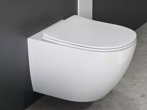 Aqua Bagno Spülrandloses WC Silk inkl. WC-Sitz -...