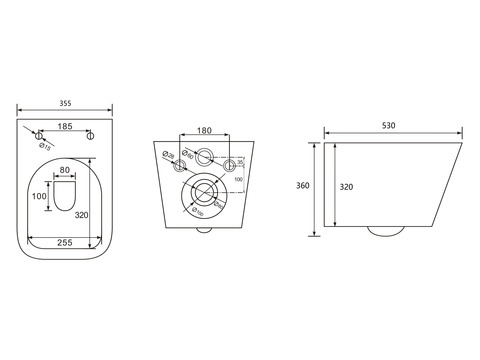Aqua Bagno Delta 2.0 Spülrandloses Dusch-WC inkl....