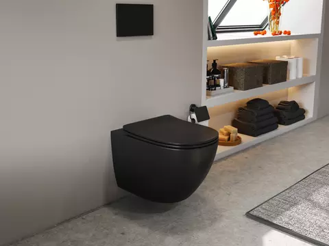 Aqua Bagno Spülrandloses WC Silk inkl. WC-Sitz