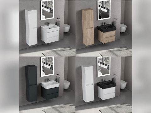 Badmöbel-Set DUO + Loft Air Waschbecken 60cm...
