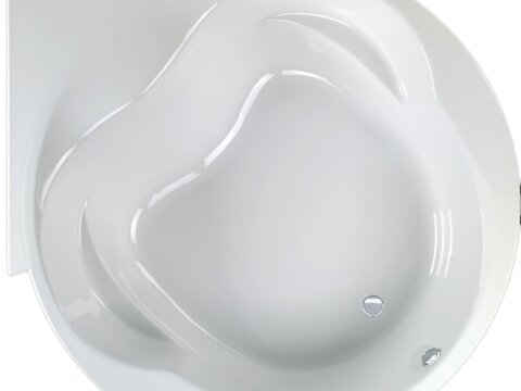 Schröder Badewanne oval weiß, 225x180x52cm OperaT