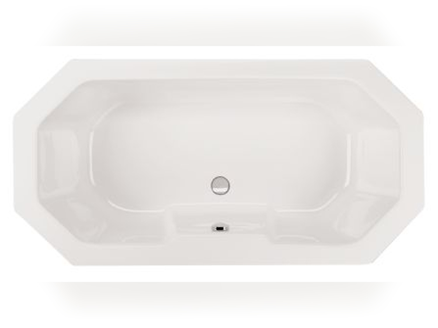 Schr&ouml;der Badewanne achteck wei&szlig;, 180x90x42cm Dublin180