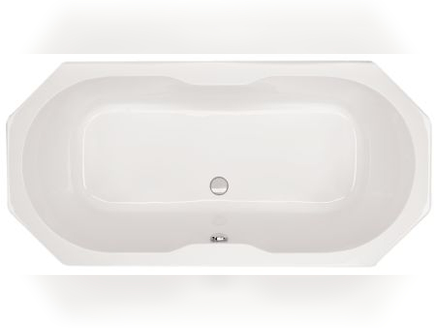 Schr&ouml;der Badewanne achteck wei&szlig;, 185x90x49,5cm Nora185