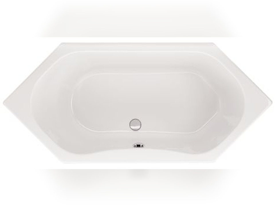 Schr&ouml;der Badewanne sechseck wei&szlig;, 180x80x44,5cm Carina180