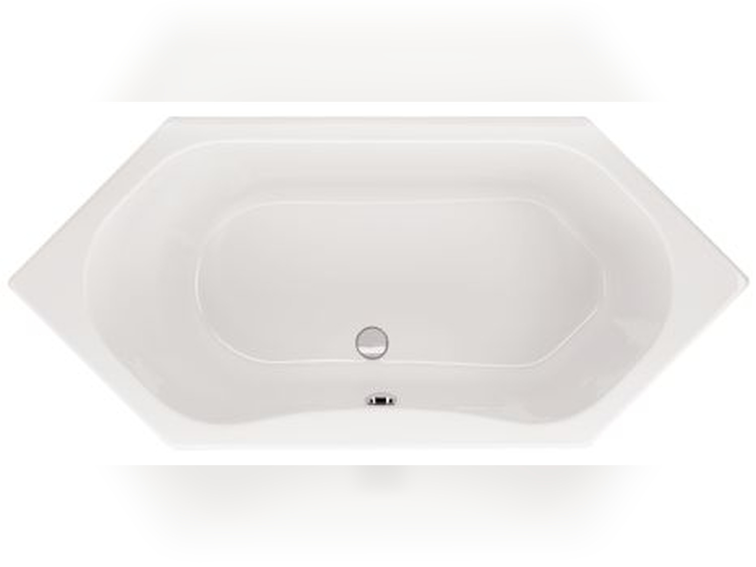 Schr&ouml;der Badewanne sechseck wei&szlig;, 180x80x44,5cm Carina180