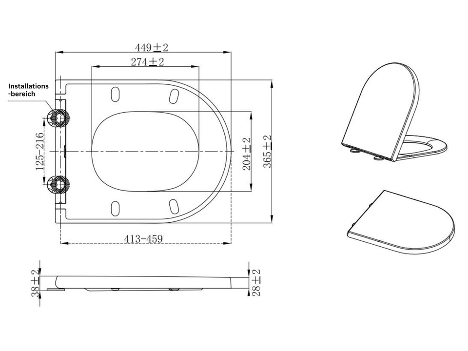 SSWW CT2075-N Sitz mit Absenkautomatik