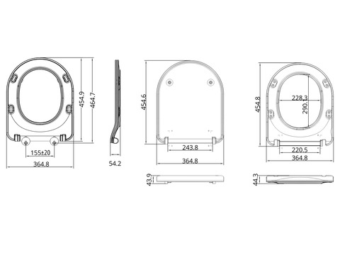 SSWW Alpha WC Sitz CT2075 Ultra inkl. Absenkautomatik...