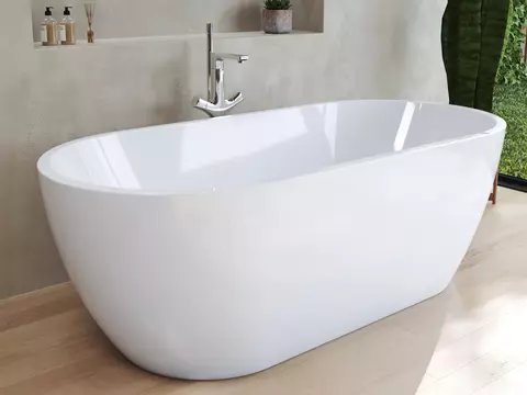 Aqua Bagno freistehende Badewanne Cocon 170cm -Acryl,...