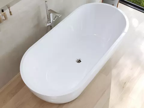Aqua Bagno freistehende Badewanne Cocon 170cm -Acryl,...