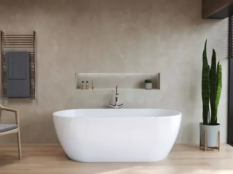 Aqua Bagno freistehende Badewanne Cocon 170cm -Acryl,...