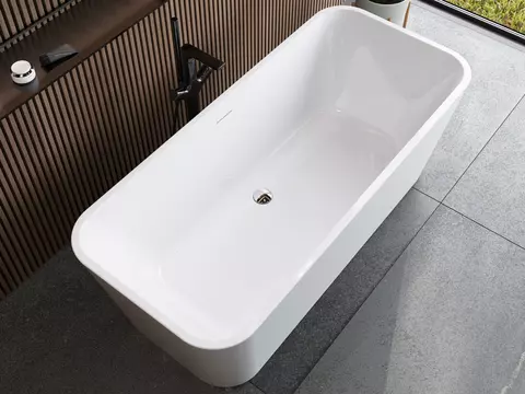 Aqua Bagno freistehende Badewanne Delta 2.0 180cm -Acryl,...