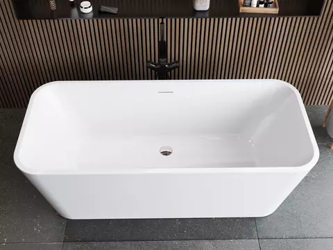 Aqua Bagno freistehende Badewanne Delta 2.0 180cm -Acryl,...