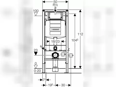 Geberit Montageelement Duofix Spülkasten BH=112cm...