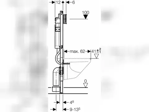 Geberit Montageelement Duofix Spülkasten BH=112cm...