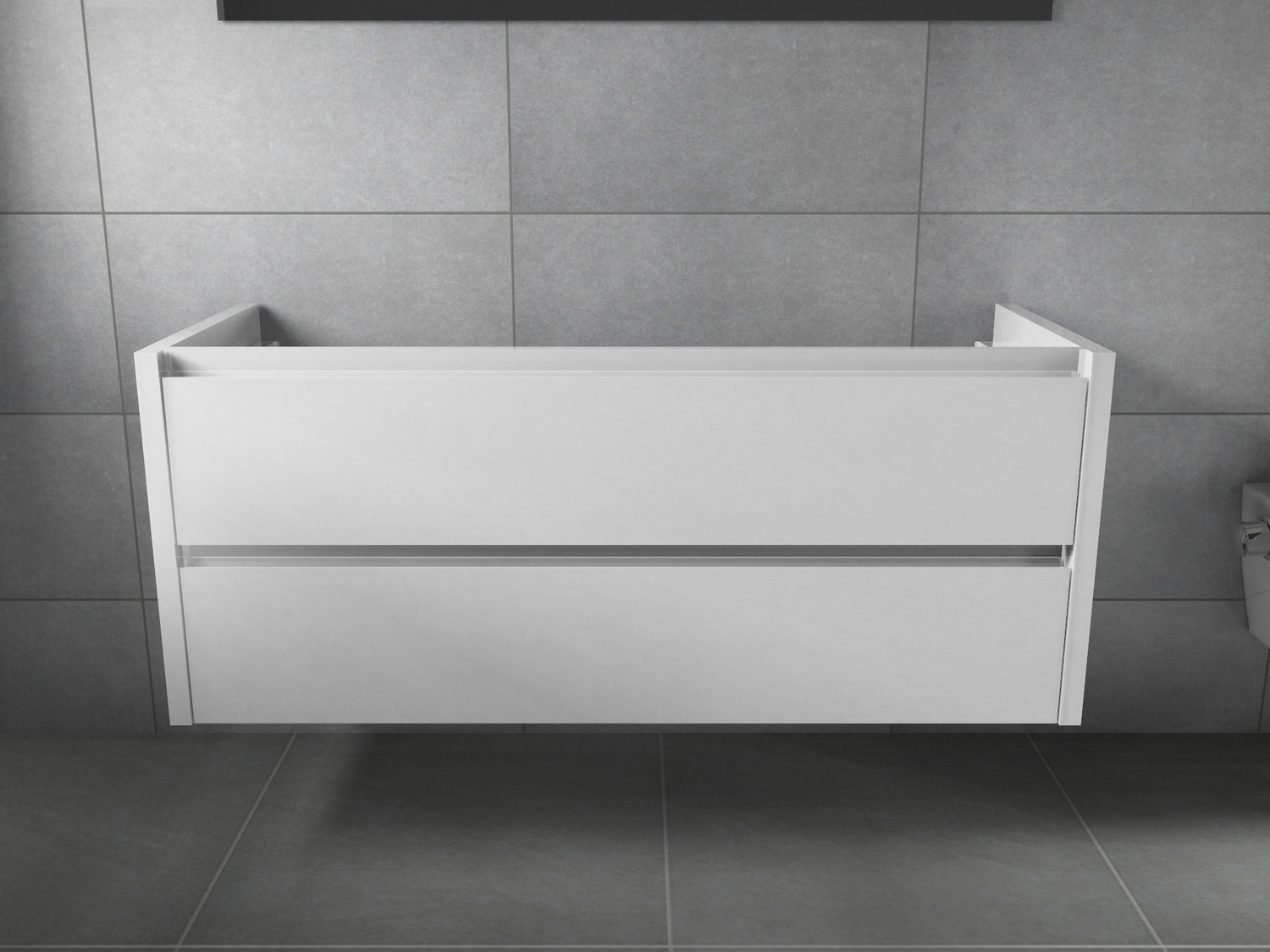 Duo Waschtischunterschrank 120, Wei&szlig; Hochglanz