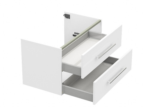 Flex Waschtischunterschrank 60, Weiß Hochglanz...
