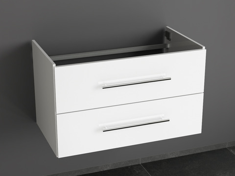 Flex Waschtischunterschrank 80, Weiß Hochglanz...