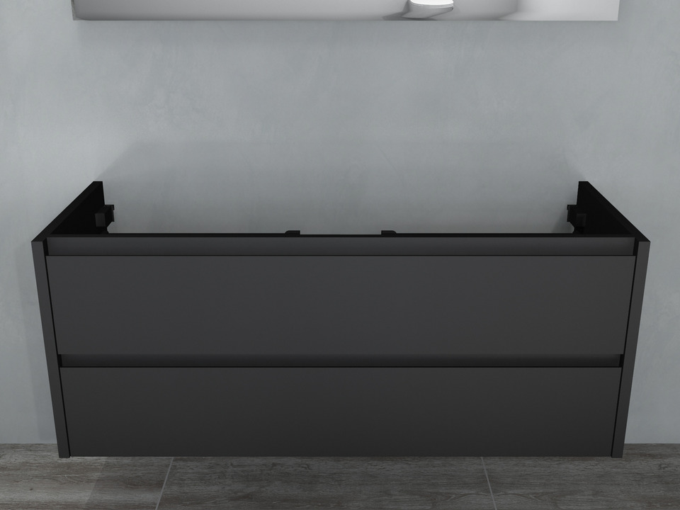 Duo Waschtischunterschrank 120, Anthrazit Matt Lackiert