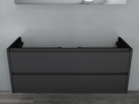 Duo Waschtischunterschrank 120, Anthrazit Matt Lackiert