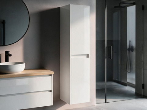 Aqua Bagno Seitenschrank Duo hochglanz weiß...