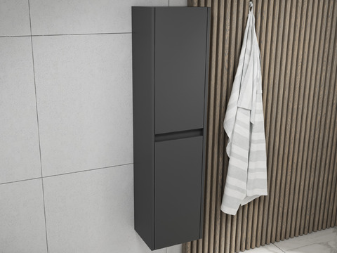 Aqua Bagno Seitenschrank Duo anthrazit matt lackiert...