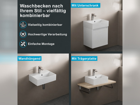 Waschbecken Aufsatzwaschtisch 0cm - Loft - KS.50-V2