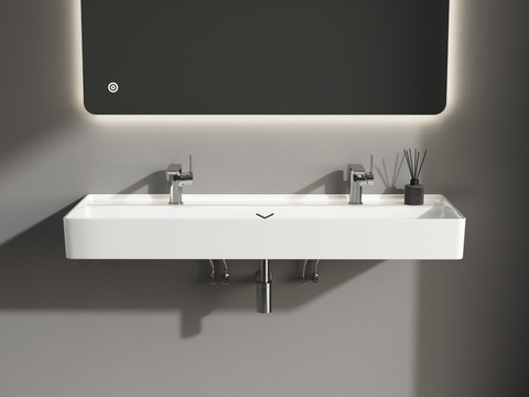 Doppelwaschtisch Aufsatzwaschtisch 120cm - Venus -...