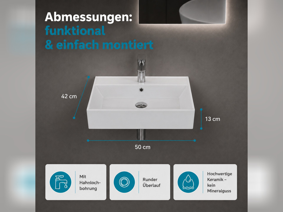 Waschbecken Aufsatzwaschtisch 81cm - Loft Air - 10.14.30.017.01