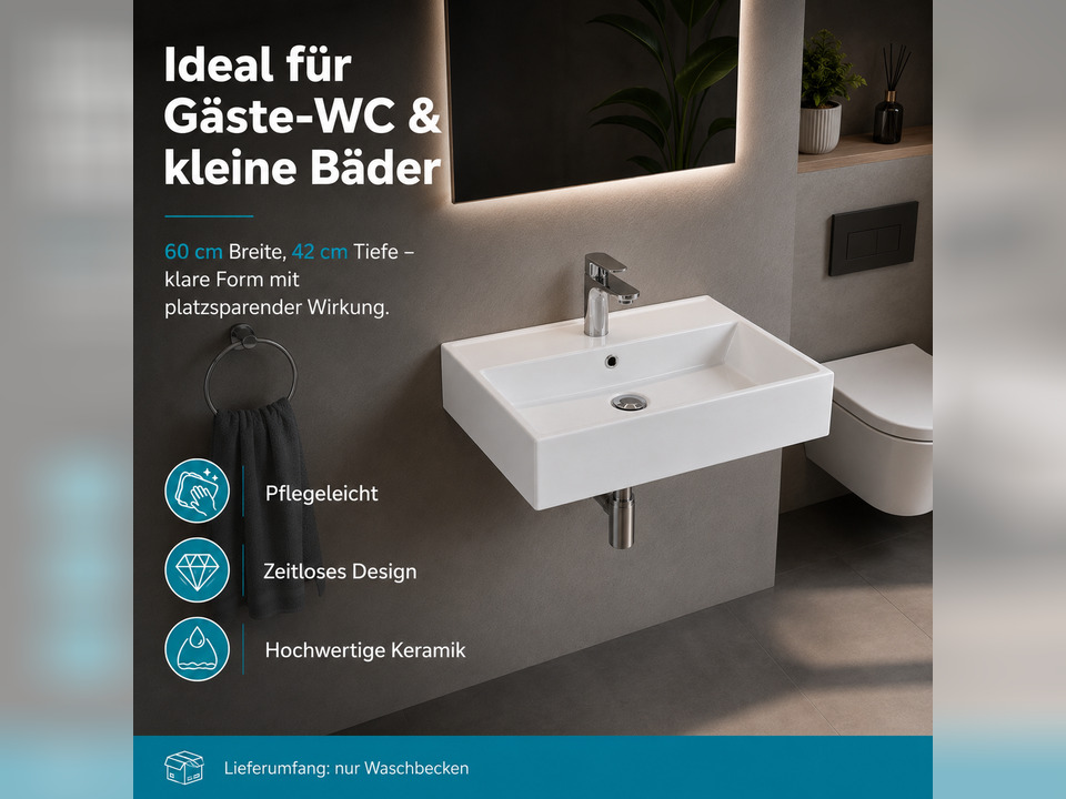 Waschbecken Aufsatzwaschtisch 61cm - Loft Air - 10.14.30.018.01