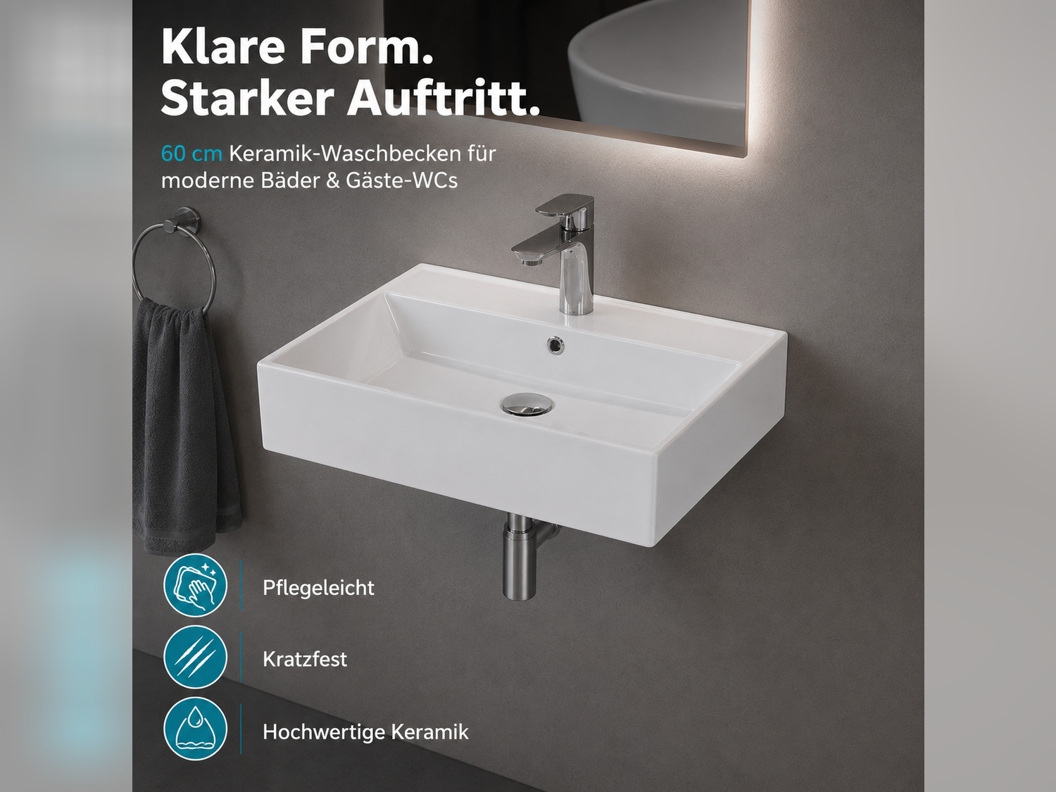 Waschbecken Aufsatzwaschtisch 61cm - Loft Air - 10.14.30.018.01