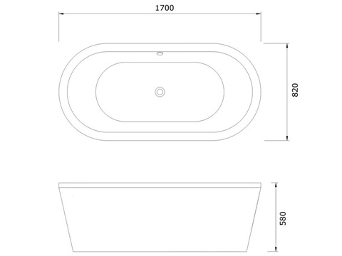 Freistehende Design Wanne aus Acryl NA04B