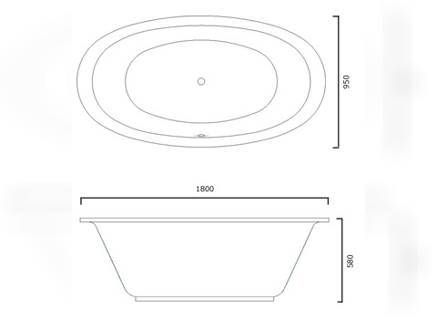 Freistehende Design Wanne aus Acryl NA26